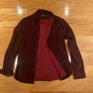 Express Floral Print button down shirt